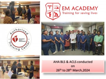 AHA BLS & ACLS conducted on 26th to 28th March,2024